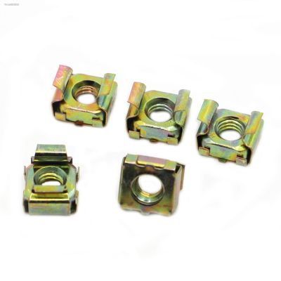 ๑ Color Zinc-plated Steel Quartet Floating Nuts M4 M5 M6 M8 M10 M12 Cassette Elastic Enclosure Card Cage Nut Square Snap-In Nut