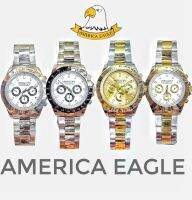 America Eagle นาฬิกาข้อมือผู้ชาย กันน้ำ100% สายแสตนเลส สีเงิน 2กษัตริย์ นาฬิกาอเมริกันอิเกิ้ล นาฬิกาผู้ชายสายเหล็ก RC819