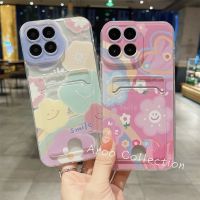 Phone Case เคส Infinix Zero 30 5G Infinix GT 10 Pro Infinix Hot 30 5G รูปการ์ตูนใบหน้ายิ้มแย้มกระเป๋าเก็บบัตรใสป้องกันเลนส์กรอบนิ่ม2023