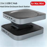 jianzhifen USB C Hub สำหรับ Mac Mini พร้อมกล่อง HDD 2.5 SATA NVME M.2 SSD HDD เคส HDMI รองรับ4K/30HZ 3 In 1แท่นวางมือถือ