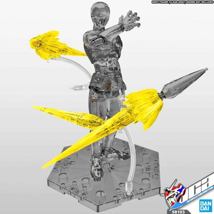 bandai-figure-rise-jet-effect-clear-yellow-figure-rise-ฐาน-ขาตั้ง-กันดั้ม-กันพลา-พลาโม-vca-gundam