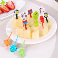 10Pcs Cute Mini Cartoon Food Picks Children Snack Cake Dessert Food Fruit Forks Lunch Bento Accessories Party Decor