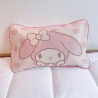 Sanrio HellKitty Mymelody Kuromi Cinnamoroll น่ารักปลอกหมอนผ้าไหมน้ำแข็งลายการ์ตูนฤดูร้อนระบายอากาศได้สวมใส่สบายเย็นไม่ใช่น้ำแข็ง