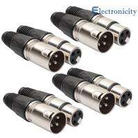 8ชิ้น4ชายหญิง4ปลั๊ก XLR 3Pin เสียงไมโครโฟนสายเคเบิลเชื่อมต่อสาย