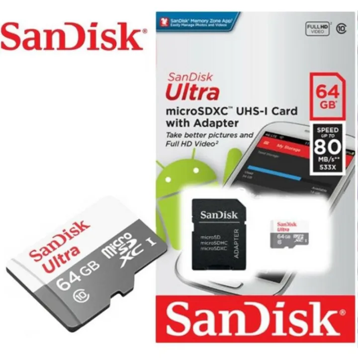 SanDisk Ultra Micro SD card 4GB64GB Class 10 Memory Lazada PH