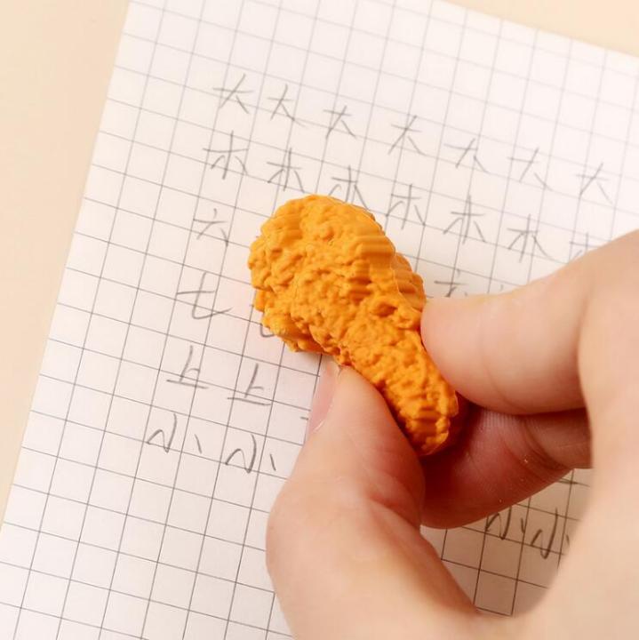 ยางลบรูปไก่ทอดสุดสร้างสรรค์12เซ็ต-ล็อตยางลบดินสอแบบปากกาเขียนน่ารักยางลบเครื่องเขียนสำหรับเด็กอุปกรณ์การเรียนของขวัญ