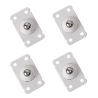 【CW】4Pcs Self-Adhesive Universal Pulley 360 ° ล้อหมุนสำหรับกล่องเก็บด้านล่างพวงมาลัยล้อหมุนชั้นวางล้อ