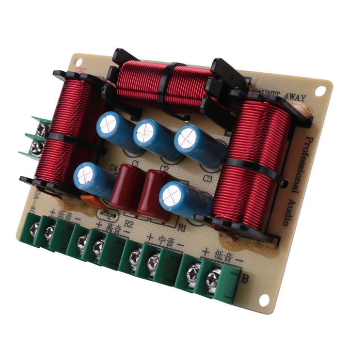 120W 4 Way Crossover Audio Speaker Crossover Dual Bass + Midrange