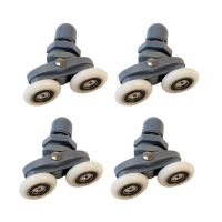 4Pcs/Set Adjusting Double Swinging Pulley Wheel Shower Cabin Sliding Door Roller Y98E