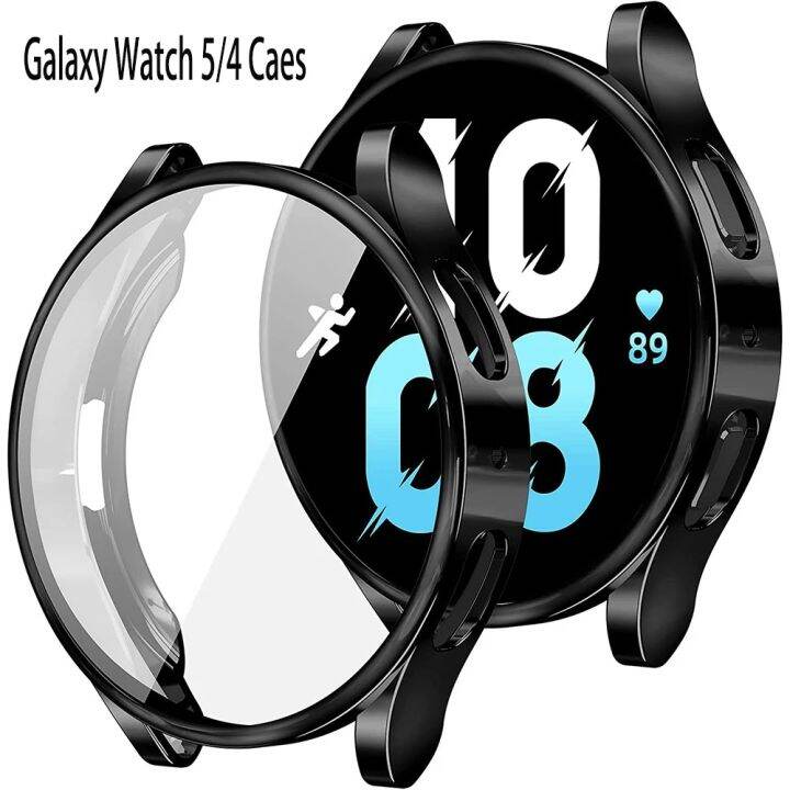 เคสกันรอยหน้าจอ-for-samsung-galaxy-watch-6-ฝาครอบป้องกันซิลิโคนอ่อนนุ่มบางเบาทุกรอบ-for-samsung-watch-5-6-40mm-44mm-เคส