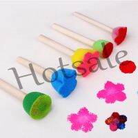 【hot sale】 ♛✱♚ B02 5Pcs Sponge Brush Children Art DIY Painting Tools Baby Drawing Toys Gift