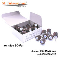 [ยกกล่อง 30 ชิ้น] ล้อทราย แกน 6 มิล 25x25x6 mm ตรา Unicorn