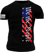 We The People Distressed American Flag Design on Premium Ultra-Soft 100% Ringspun Cotton Athletic Fit T-Shirt