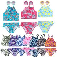 2023 Girls Swimsuit Fashion Fruit Print Swimwear Clothes Beach Wear For Children Summer Bathing Suits Costume