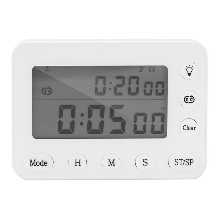 Silent Alarm Clock Dual Screen Display Timer Alarm Clock Tomato Timer ...