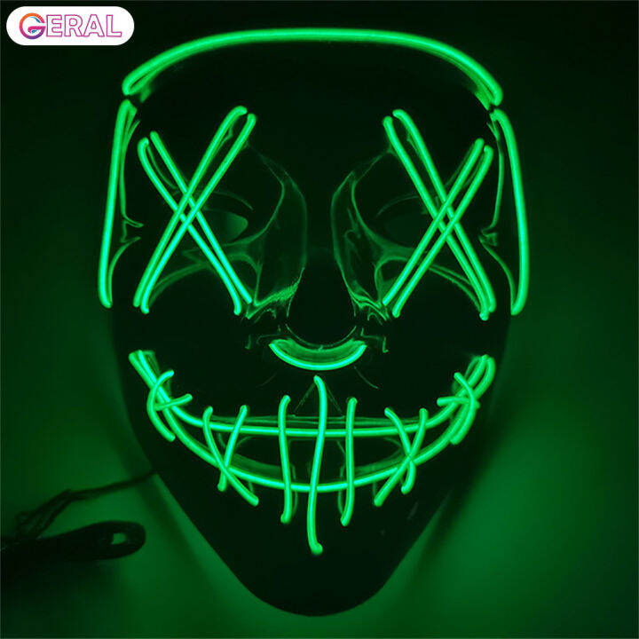 Geral Halloween Neon Mask The Light Is Soft And Does Not Hurt Your Eyes