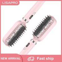 ♦▤❂ LISAPRO Hair Straightening Brush Heated Straightener Brush Comb Transform Your Look in Seconds Suitable for All Hair Types