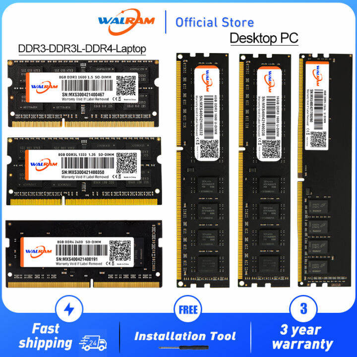 WALRAM DDR3 DDR4 4GB 8GB 16GB UDIMM Desktop Host Memoria Ram 1333 1600