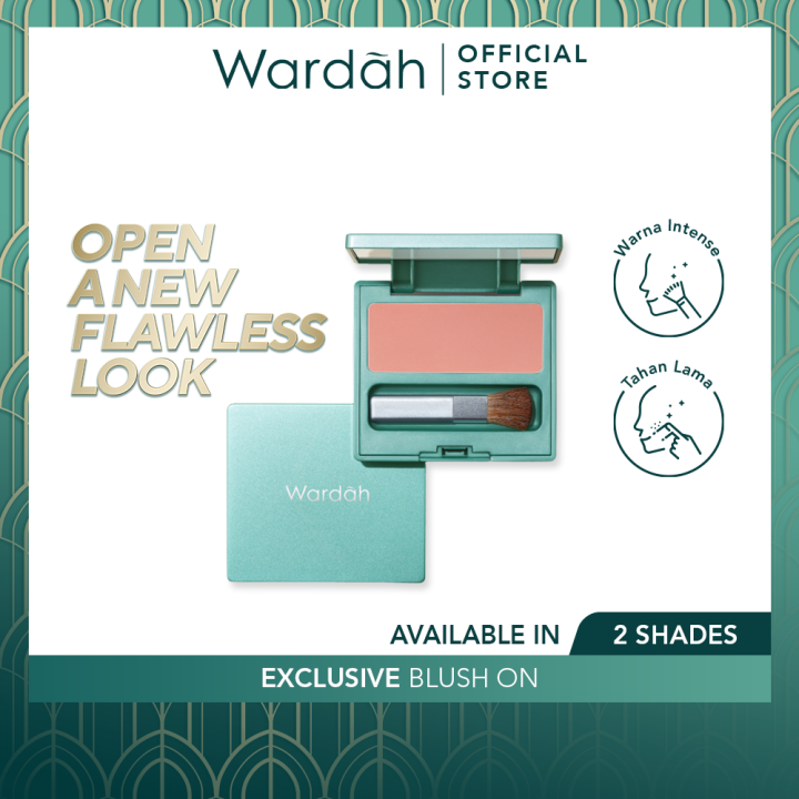 Wardah Exclusive Blush On - Warna Intense Dan Tahan Lama - Tekstur ...