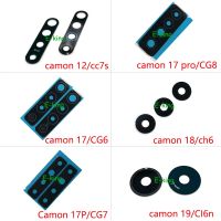 Rear Back Camera Glass Lens Cover For Tecno Camon 12 17 17P 18 19 Pro With Ahesive Sticker Replacement Parts Lens Caps