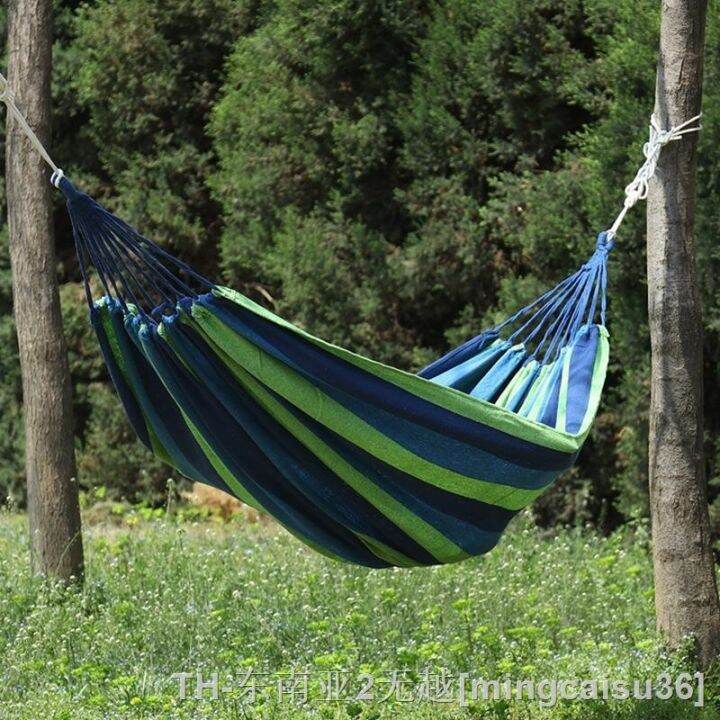 hyfvbu-camping-hammock-outdoor-garden-canvas-thickened-anti-rollover