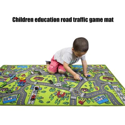 Microgood เด็กเด็กการศึกษารถเมืองถนนพรมเด็กคลานพรมปูพื้นเสื่อเล่นของเล่น
