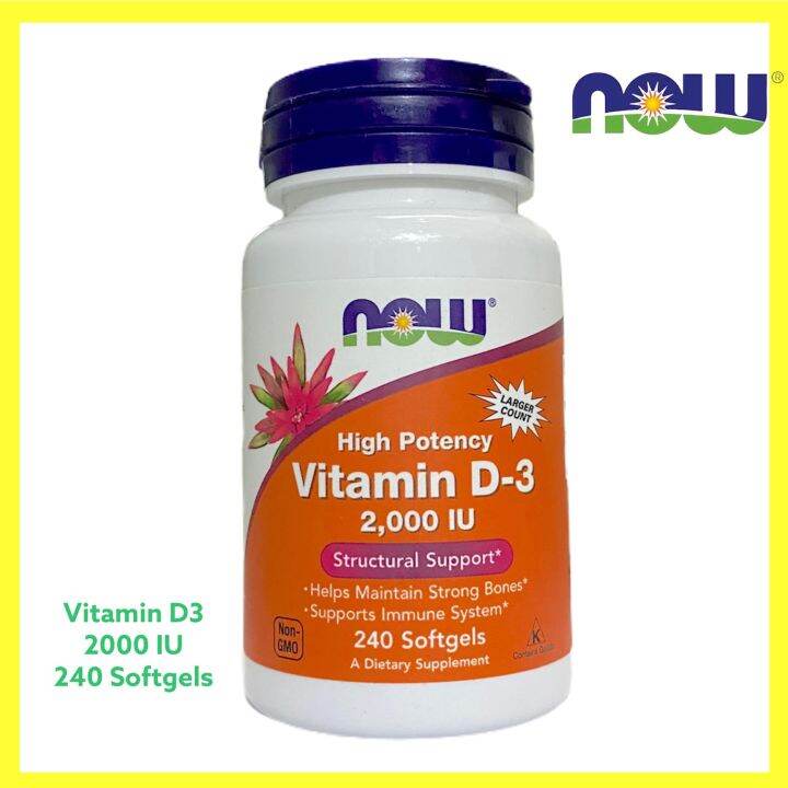Vitamin D3, 2000 IU, 240 Softgels, (Expiration January 2024) Lazada PH