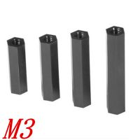 50 Pcs M3 Benang Panjang 5 Mm-40 Mm Hitam Hex Nylon Standoff Spacer Kolom Kepala Datar Double Pass nylon Plastik Jarak Sekrup