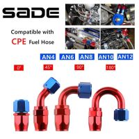 Universal AN4/AN6/AN8/AN10/AN12 Straight 0°/45°/90°/180° Degree Oil Fuel Swivel Hose End Fitting Oil Hose End Adaptor Kit Red