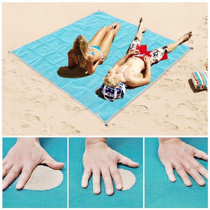 2m-2m-camping-sandless-magic-beach-sand-free-mat-travel-outdoor-picnic-large-mattress-waterproof-bag-blanket-foldable