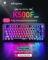 K500F มาเช่ปะเก็นติดคีย์บอร์ดแบบกลไก75% โครงร่าง TKL ขนาดกะทัดรัดไฟ RGB Backlit คีย์บอร์ดเล่นเกมโหมดมีสายสำหรับแลปพีซี