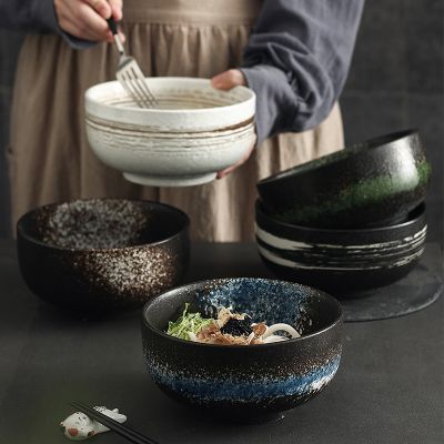 LingAo Japanese ceramic creative noodle soup salad bowl wholesale