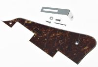 KR- LP Guitar Pickguard Scratch Plate Vintage Tortoise w/ Chrome Bracket