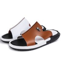 【CW】 Men Slippers 2023 Shoes for Outdoor Wading Sandals Soft Beach Antiskid tone patchwork sandals