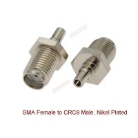 1pcs SMA FemaleTo CRC9 Male Coax Connector SMA/RP-SMA Female Jack To TS9/CRC9 Male Plug Nikel/Gold Plated 50 Ohm Electrical Connectors