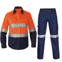 การมองเห็นสูง Hi Vis ความปลอดภัยกางเกงทำงานกางเกง Workwear เสื้อกางเกงด้วยเทปสะท้อนแสง