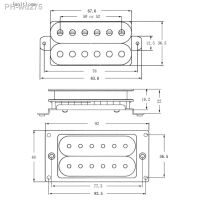 Humbucker Guitar Pickup 10x5x3cm 2 Pcs 50mm Neck 52mm Bridge Coil Electric Guitar Humbucker Pick Up Professional