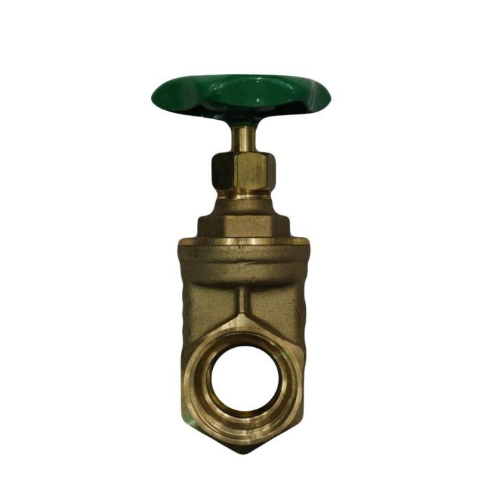 ประตูน้ำทองเหลืองsanwa1-2-นิ้ว-สีทองเหลือง-เขียว-sanwa-1-2-brass-gate-valve-มีเก็บเงินปลายทาง