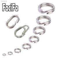 ☾✙✉ 100 or 50 Pcs Stainless Steel Split Ring Fishing Double Loop Oval Split Ring Accessories For Carp Fishing Hook Snap Lure Swivel