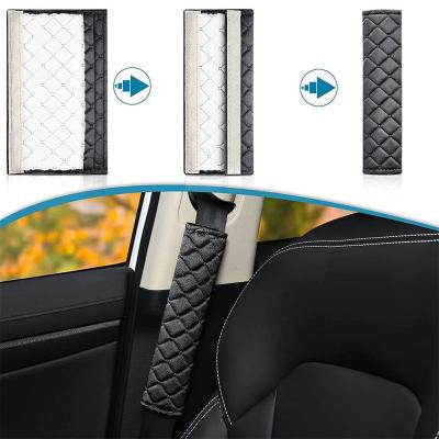 รถ Soft Seat Belt Cover Universal Auto Seat Belt ครอบคลุม Warm Protection ไหล่เข็มขัด Plush ความปลอดภัย Auto ภายใน Accessor W0A8