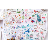 10packslot Lovely Fall In Love With Collage Series Stickers Diary Handmade Adhesive Paper Sticker Scrapbooking Stationery