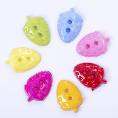 50PCS Plastic Cute Round Mixed-Color Handmade Sewing Buttons For Children