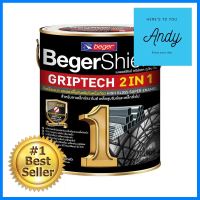 สีน้ำมัน BEGERSHIELD GRIPTECH 2IN1 BR800 สีดำ เงา 1 แกลลอน (3.8 ลิตร)ENAMEL PAINT BEGERSHIELD GRIPTECH 2IN1 BR800 BLACK GLOSS 1GAL **จัดส่งด่วนทั่วประเทศ**