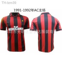 เสื้อฟุตบอลคุณภาพสูงรุ่น 1992AC เหย้าผู้ใหญ่ย้อนยุคภาษาไทยพร้อมหมายเลขพิมพ์ส่วนบุคคลและจัดส่งในวันเดียวกัน