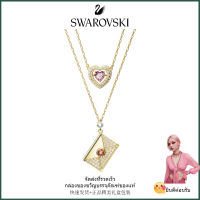 ?Swarovski?Letra Layer Necklace จดหมายรักและจี้เพชรหัวใจ S925 สร้อยคอแฟชั่นสตรีเงินสเตอร์ลิงของขวัญวันเกิดวันวาเลนไทน์