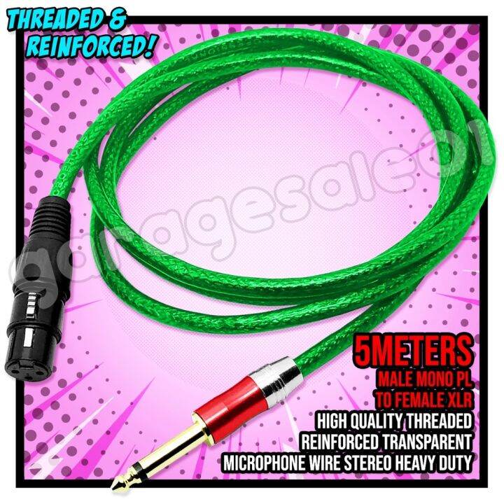 ⚡5 Meter Colorful Quality Heavy Duty Short Microphone Wire Cable⚡
