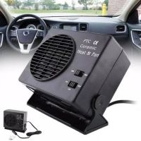 12V Car Portable 2 in 1 Electric Fan and Heater 300W Defroster Demister Quick Heating Speed Portable Electric Dryer Windshield D