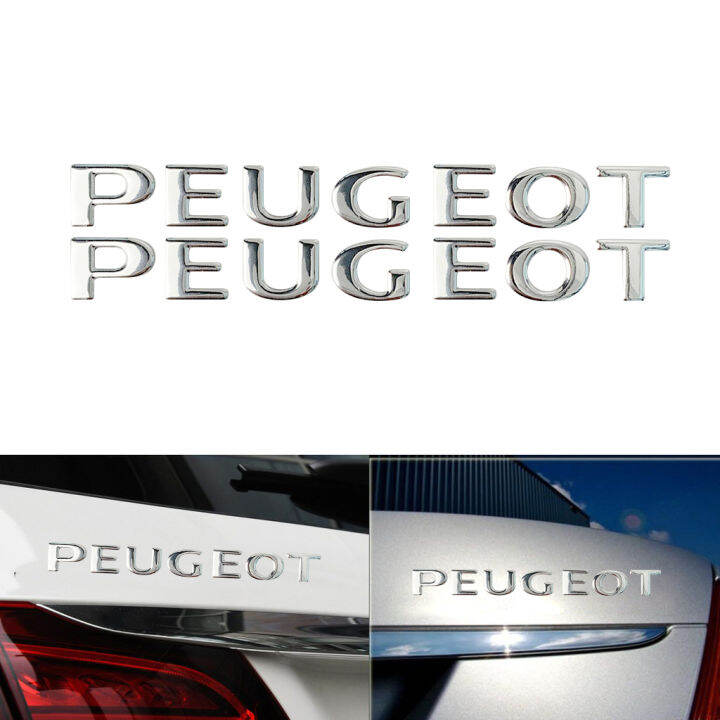 Logo PEUGEOT stiker Emblem mobil 3D lem lembut stiker lambang stiker