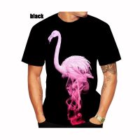2022 Fashion Flamingo 3d Print Men/Women T-shirt Flamingo Printed Casual Short Sleeve Top Size XS-5XL