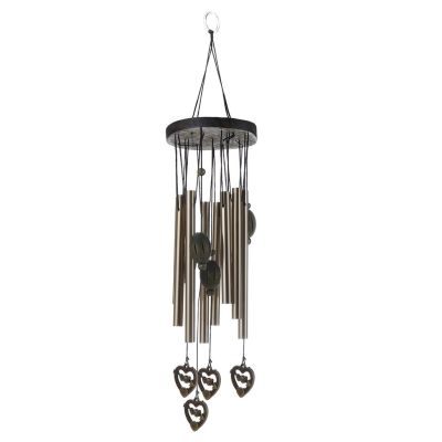 สินค้าใหม่ กระดิ่งลม 8 หลอด โมบายลม รูปหัวใจ รุ่น FL-G953H1 Wind Chime ระฆังลม ตกแต่งบ้าน ตกแต่งสวน